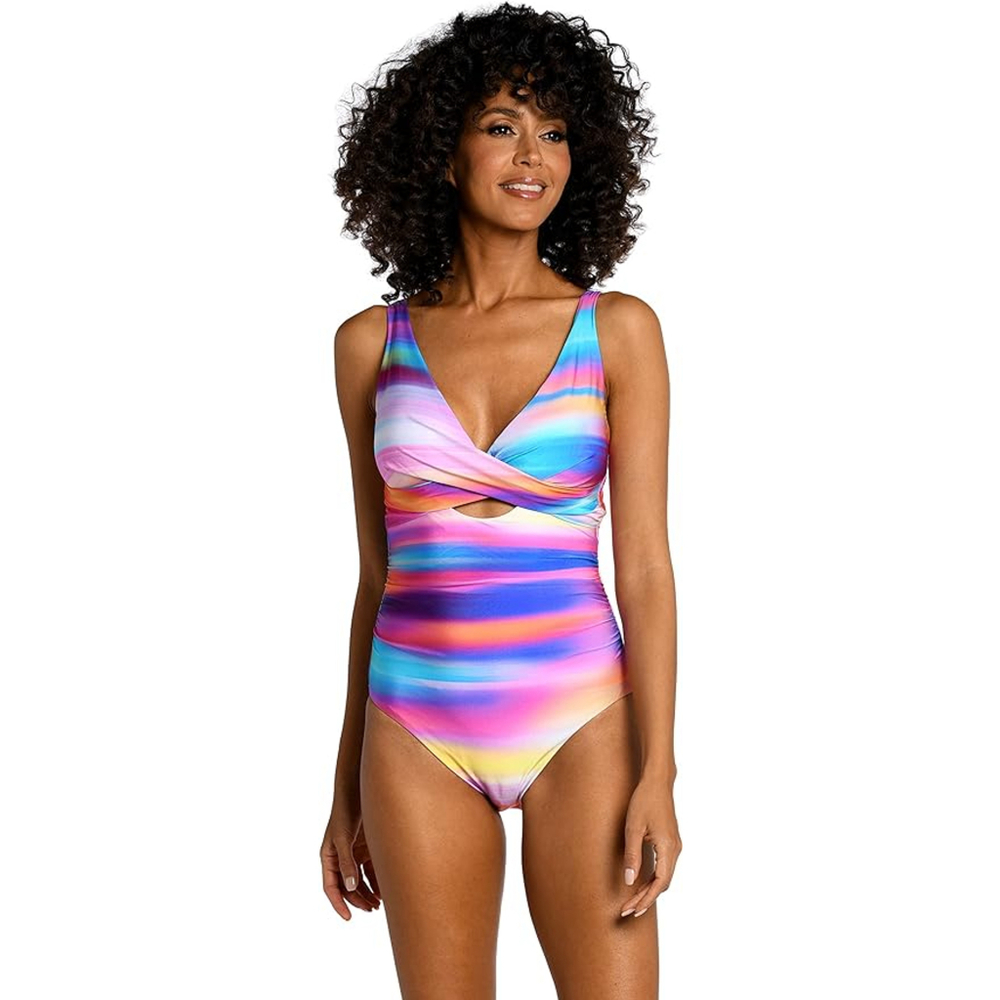La Blanca Women's Standard Cross Front Keyhole One Piece Swimsuit 12